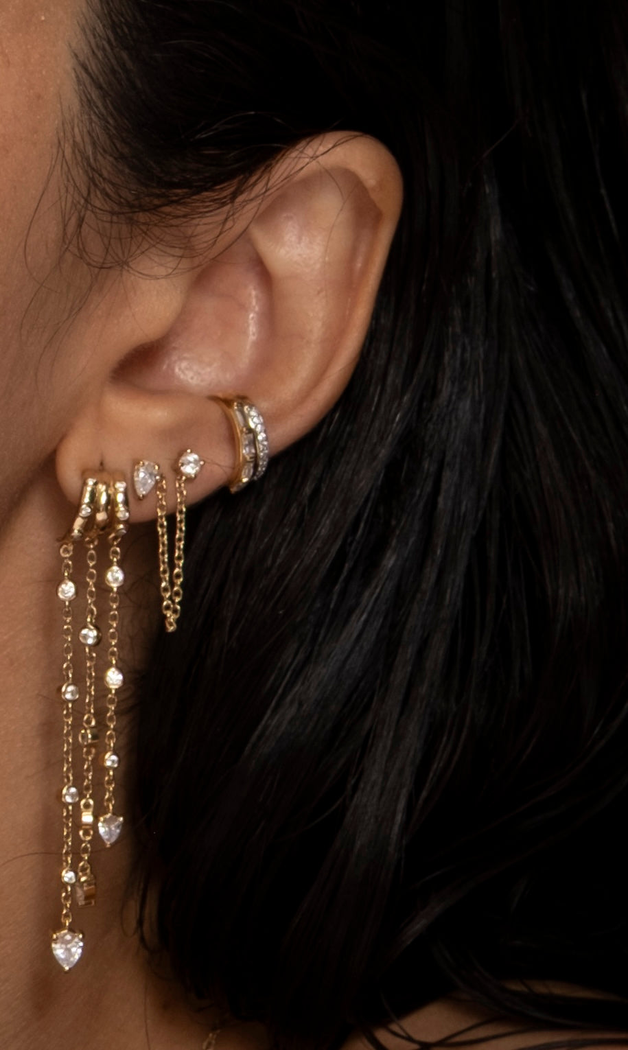 Santori Double Stud & Chain