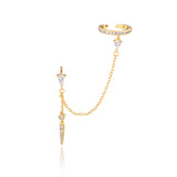 Rio Spike and Cuff Earring - Gold - Aaria London