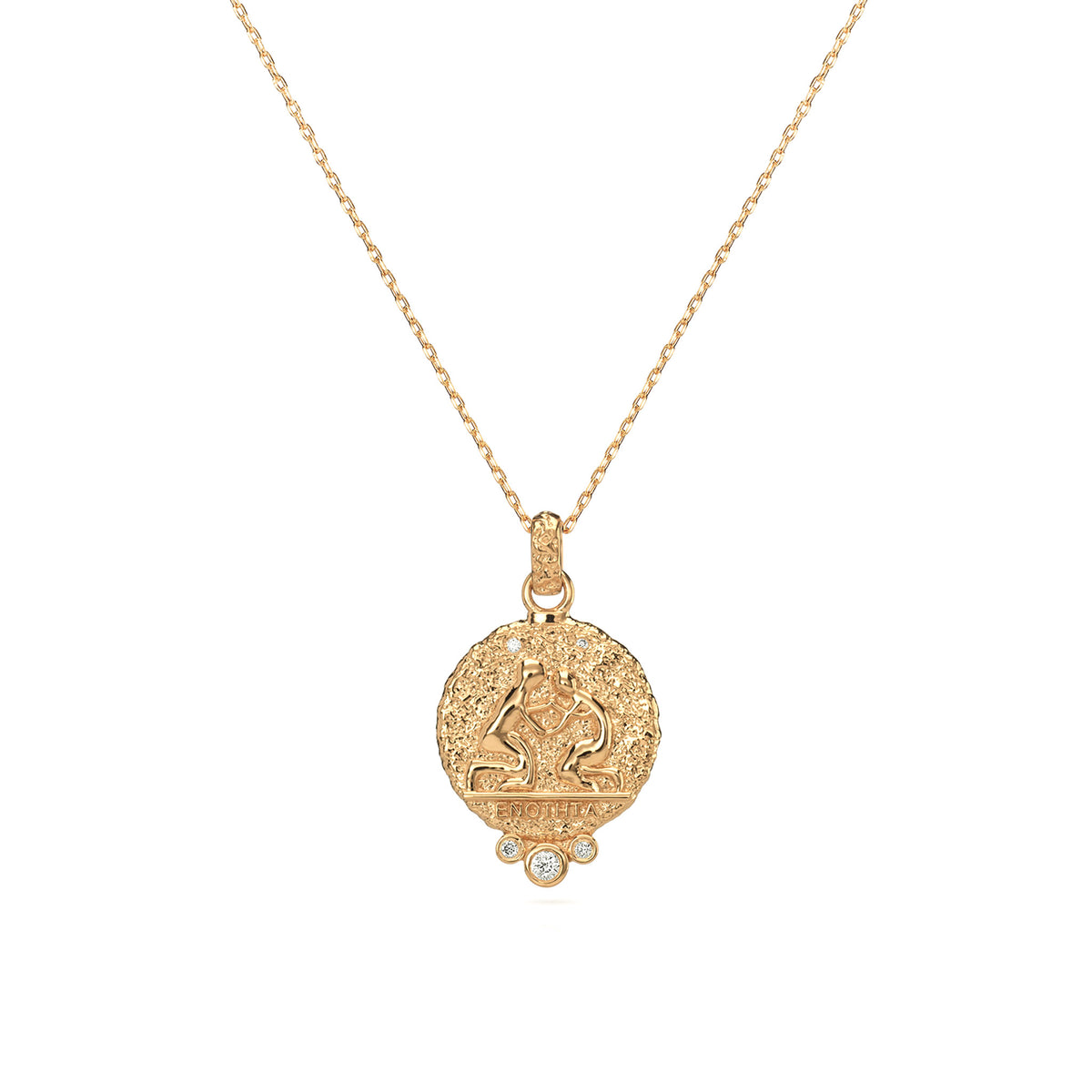Gemini Zodiac Necklace Diamonds
