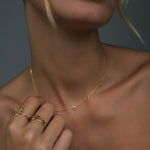 Tilcara Drops Necklace - Solid Gold - Aaria London