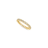 Halo Diamond Full Eternity Slim Band Ring - Solid Gold