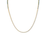 Sapphire Eclipse Diamond Tennis Necklace - Solid Gold