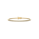 Rebel Half Studded Diamond Tennis Bracelet - Solid Gold