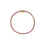 Classic Ruby Tennis Bracelet - Solid Gold
