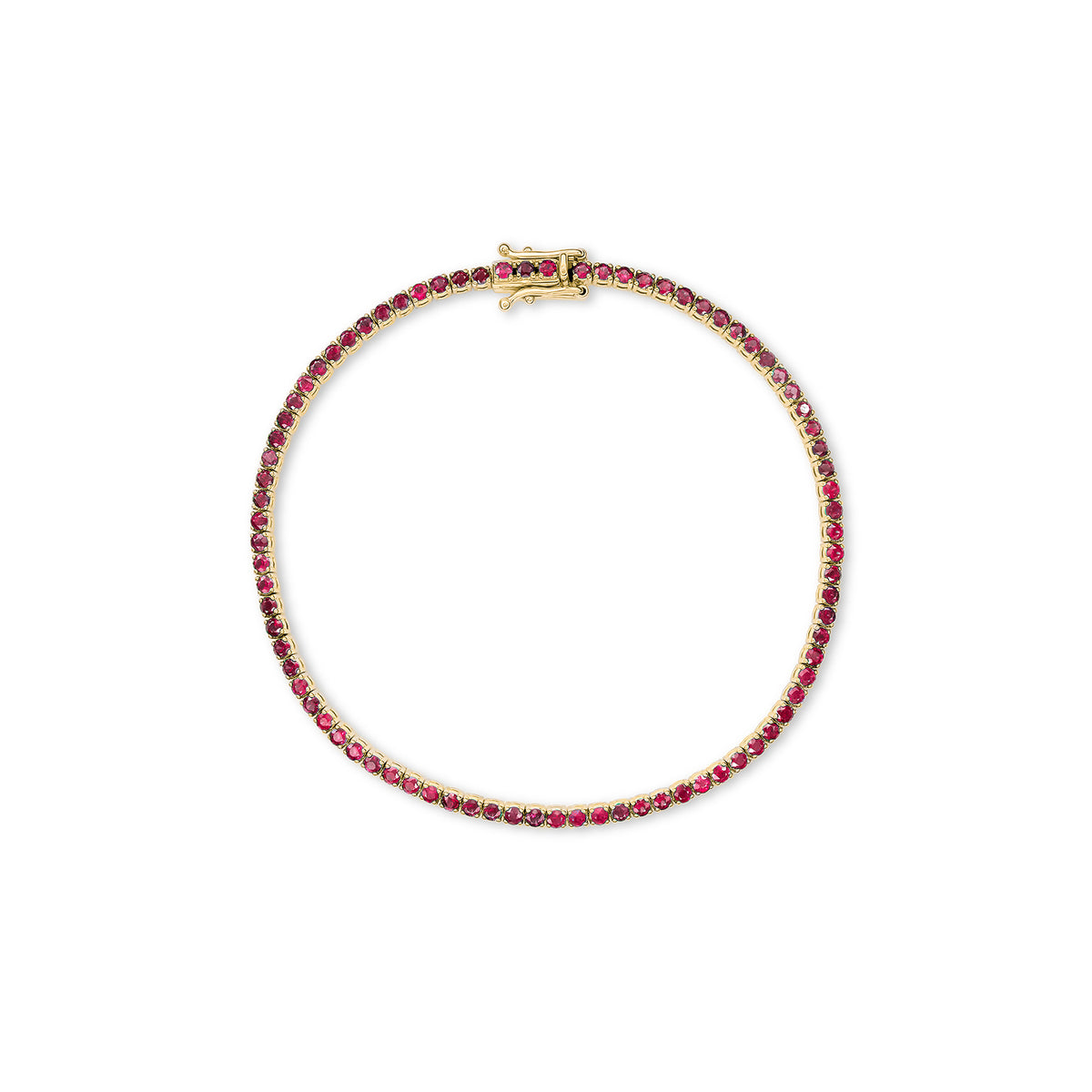 Classic Ruby Tennis Bracelet Solid