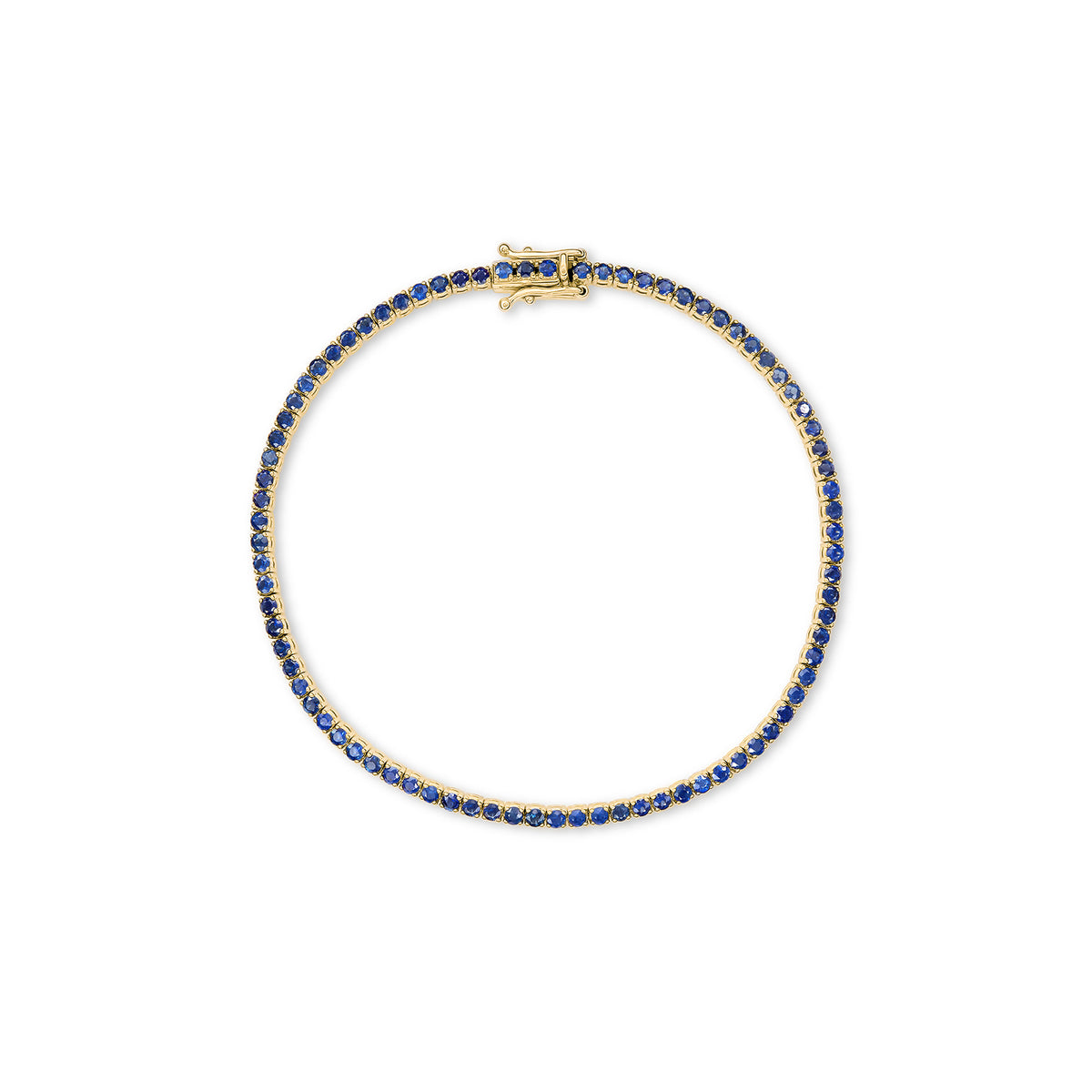 Classic Sapphire Tennis Bracelet Solid