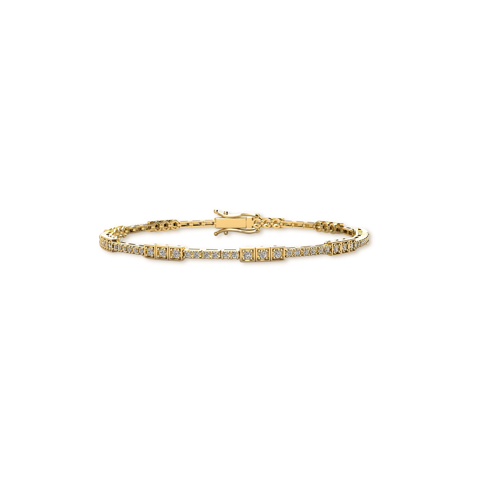 Axis Diamond Tennis Bracelet Solid