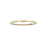 Rebel Studded Diamond Tennis Bracelet - Solid Gold