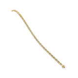 Mini Honeycomb White Diamond Tennis Bracelet - Solid Gold