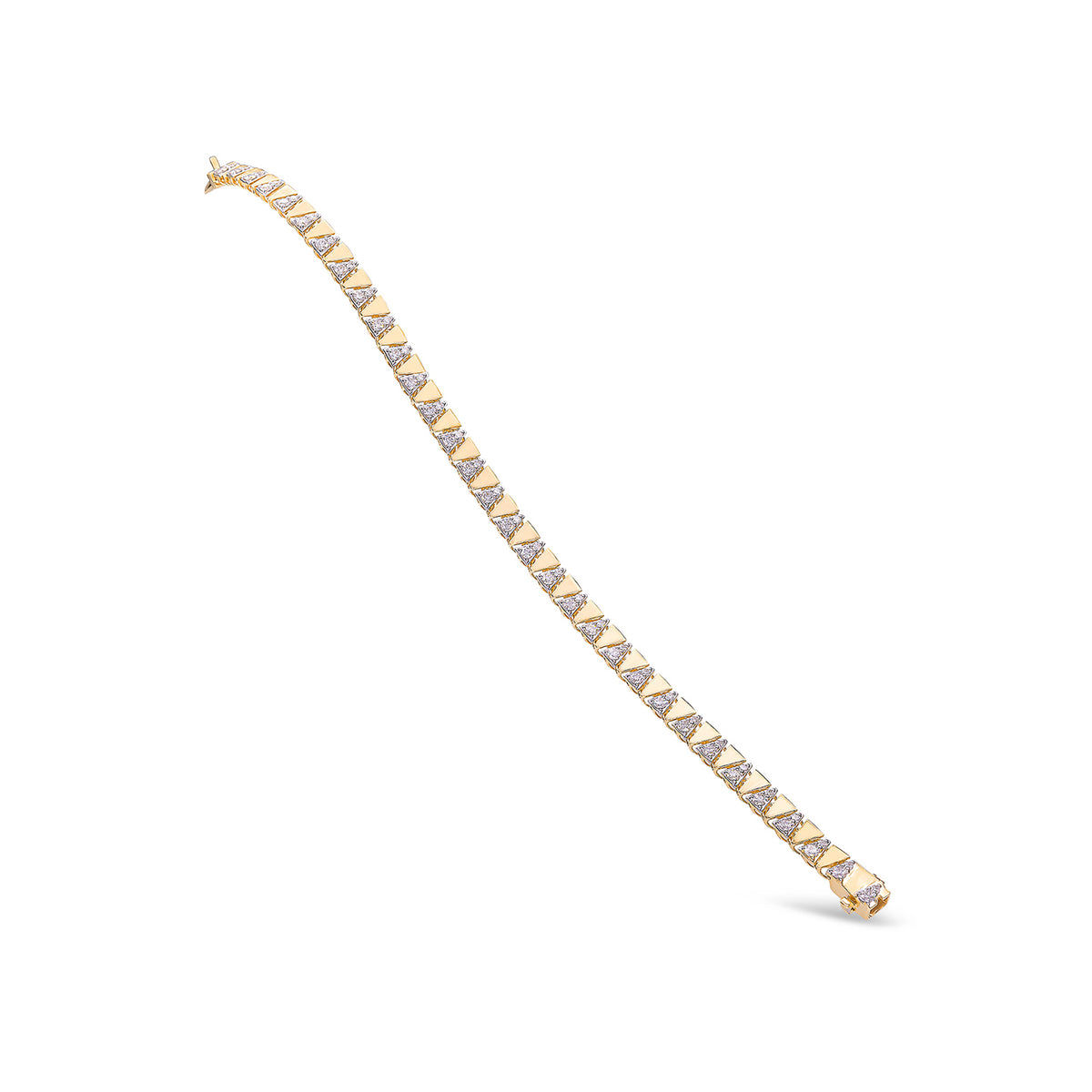 Bermuda Triangle Diamond Tennis Bracelet Solid