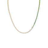 Emerald Cascade Diamond Tennis Necklace - Solid Gold