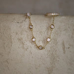 Crystal Chain Cuff Earring - Gold - Aaria London