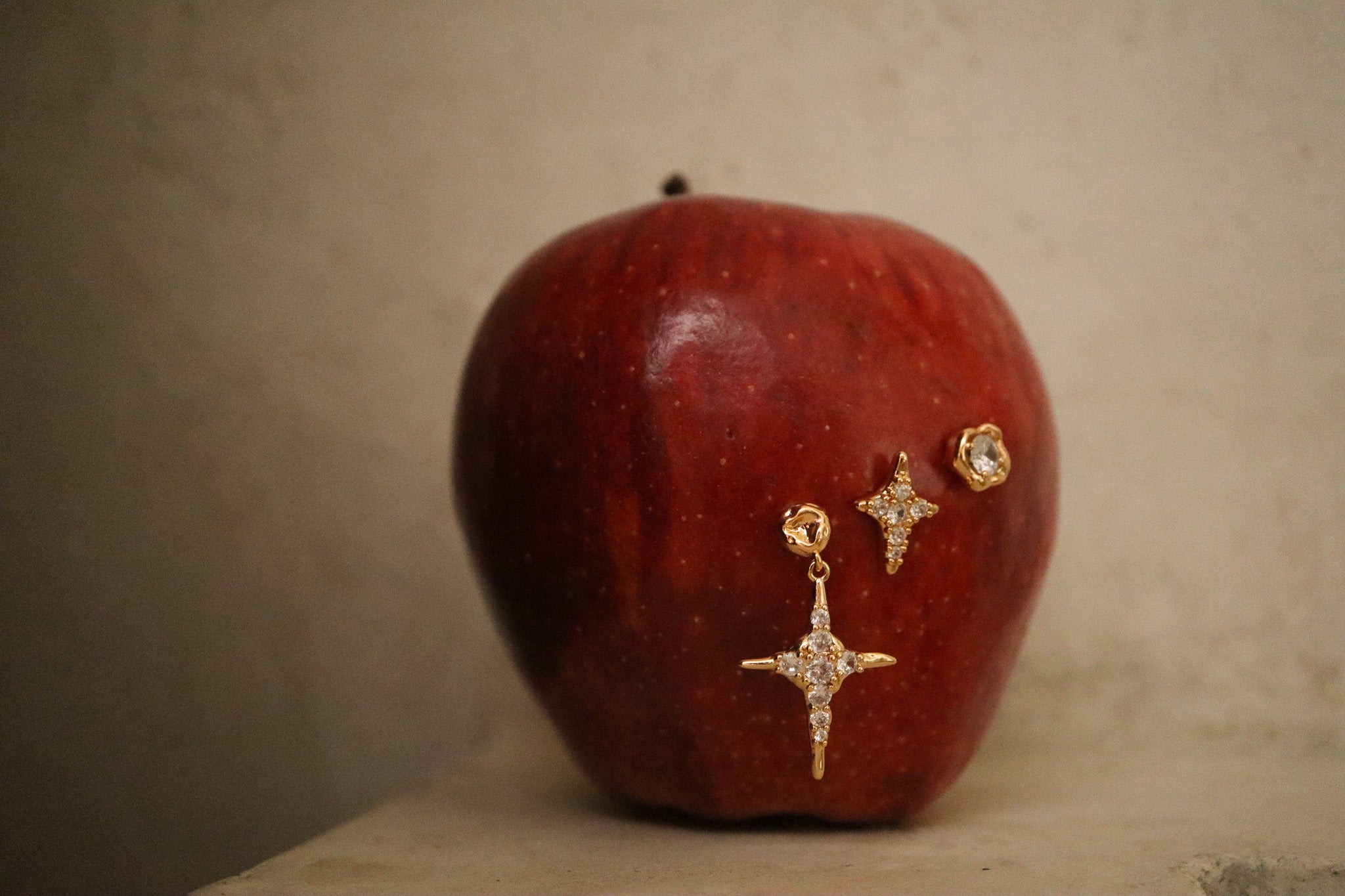 Molten Gem Earrings - Silver - Aaria London