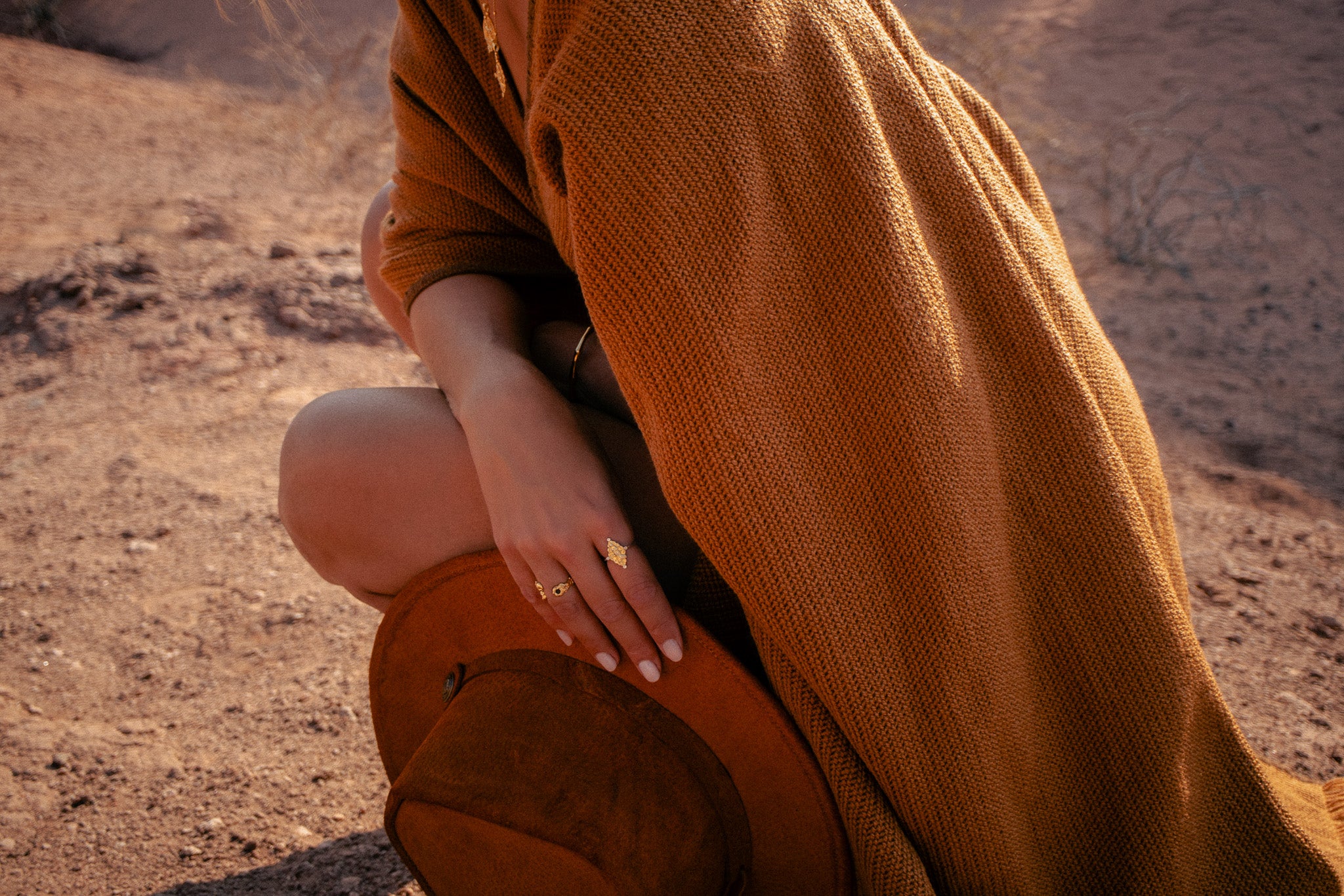 Goddess Selena Ring - Gold - Aaria London