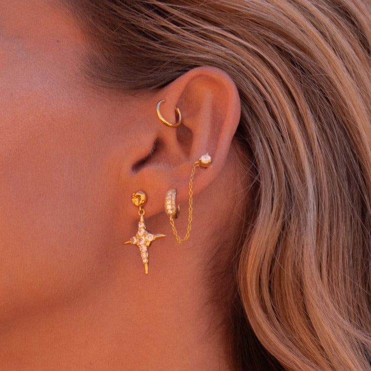 Minimalist Hoop Earrings - Gold - Aaria London