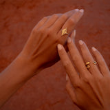 Goddess Selena Ring - Gold - Aaria London