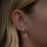 Molten Gem Earrings - Silver - Aaria London