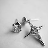 Molten Gem Earrings - Silver - Aaria London
