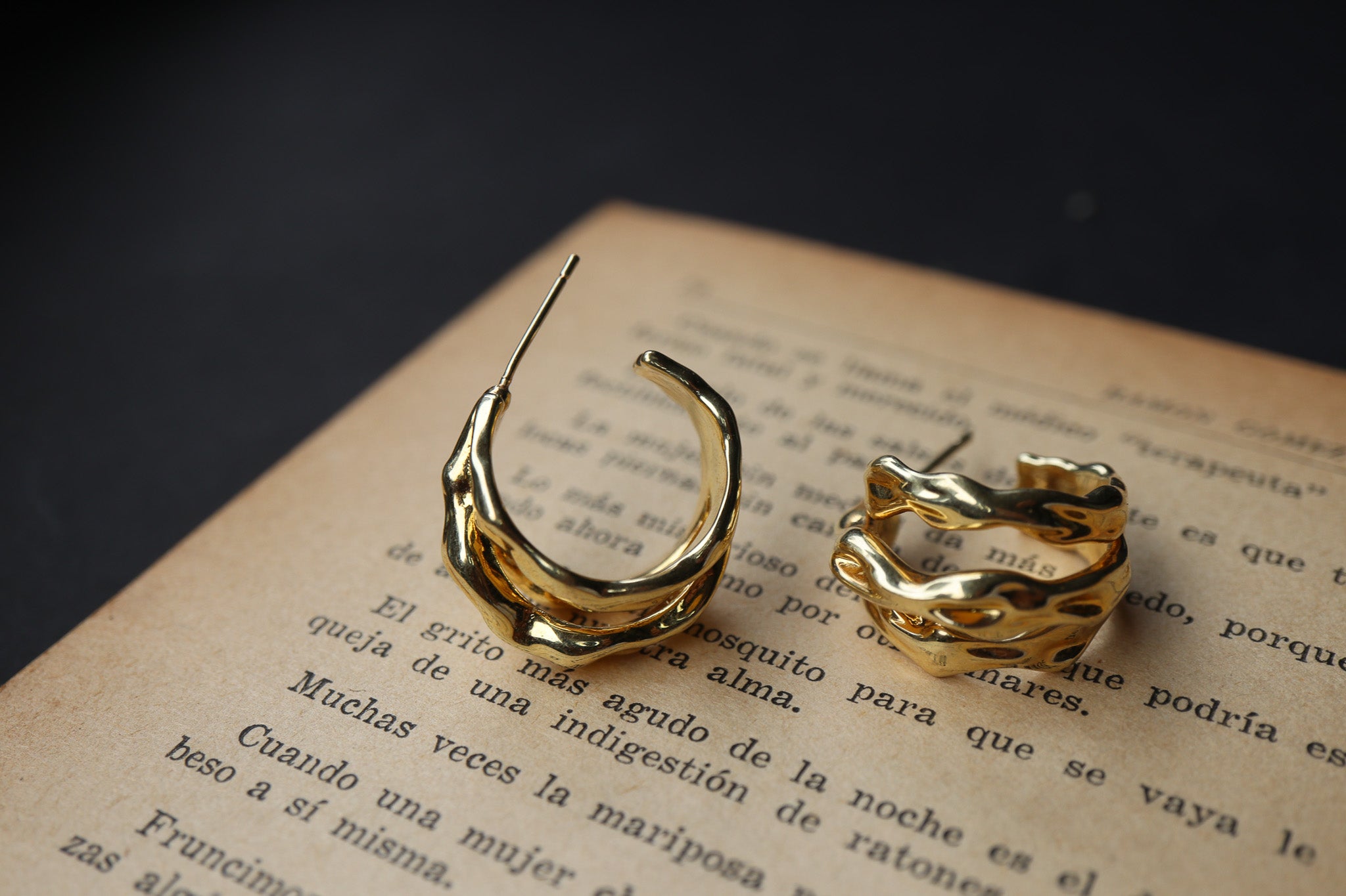 Mendoza Hoop Earrings - Gold - Aaria London