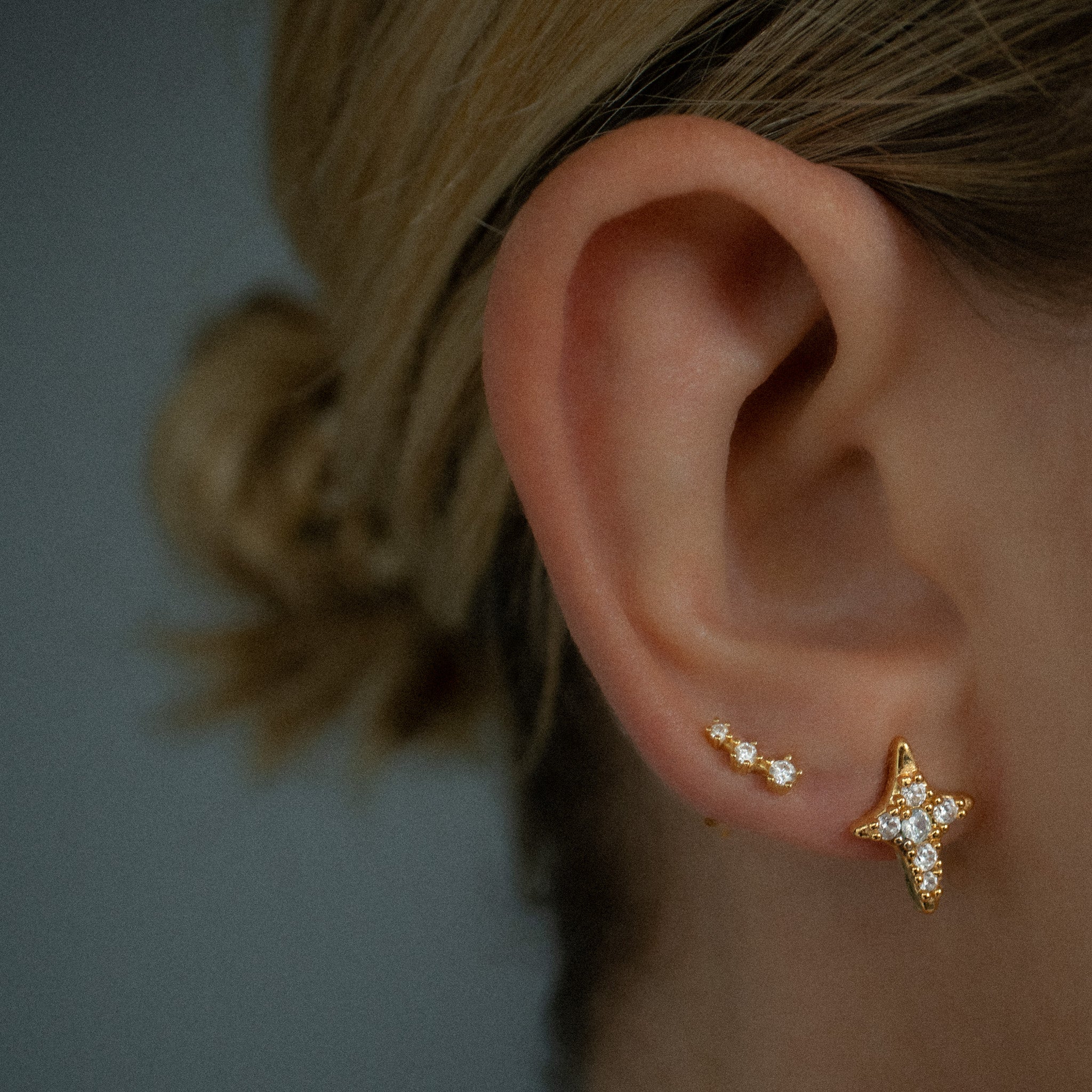 Santiago Stud Earrings - Gold - Aaria London