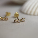 Santiago Stud Earrings - Gold - Aaria London