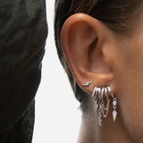 Palma Spike Charm Illusion Earrings - Solid Gold - Aaria London