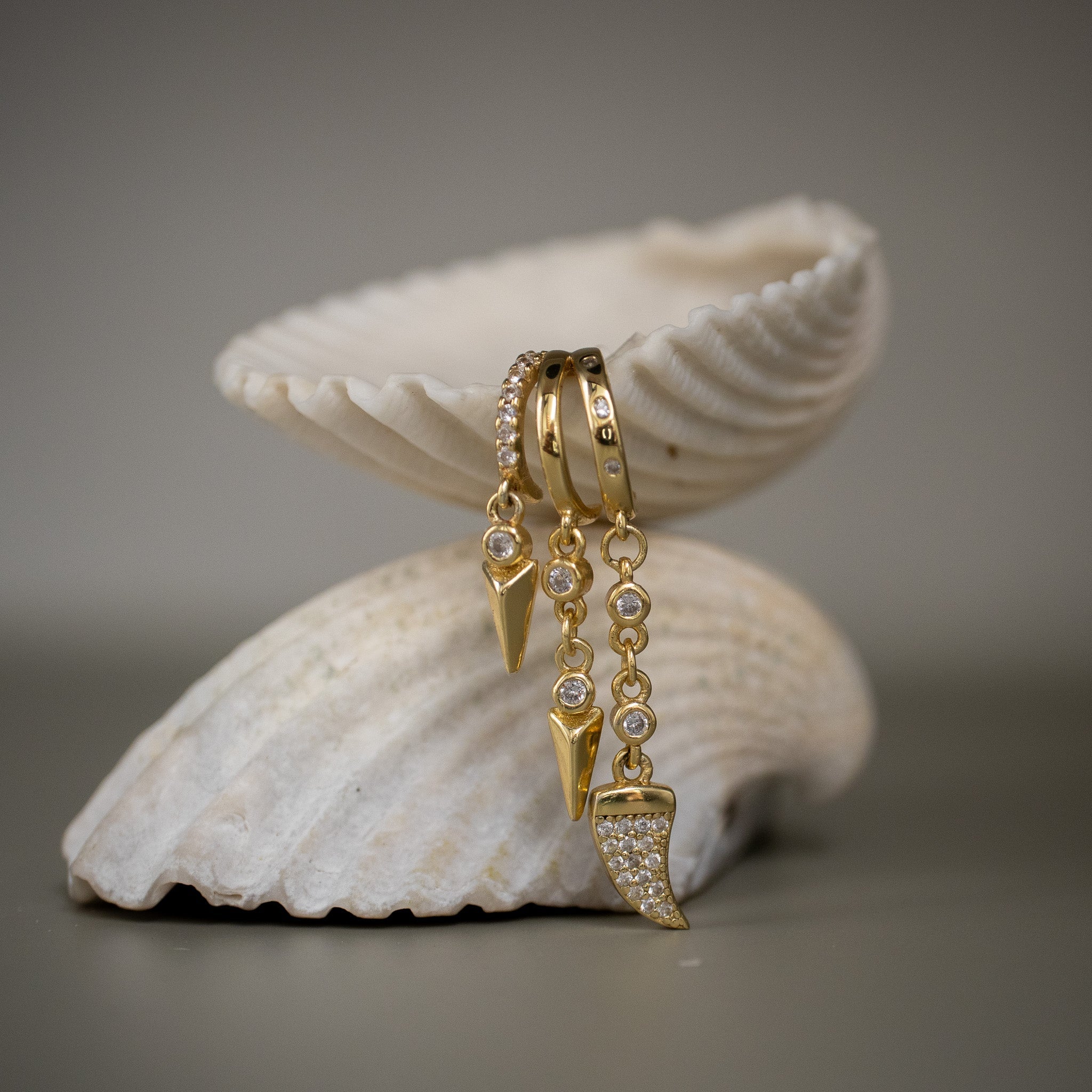 Cairo Illusion Earrings - Gold - Aaria London