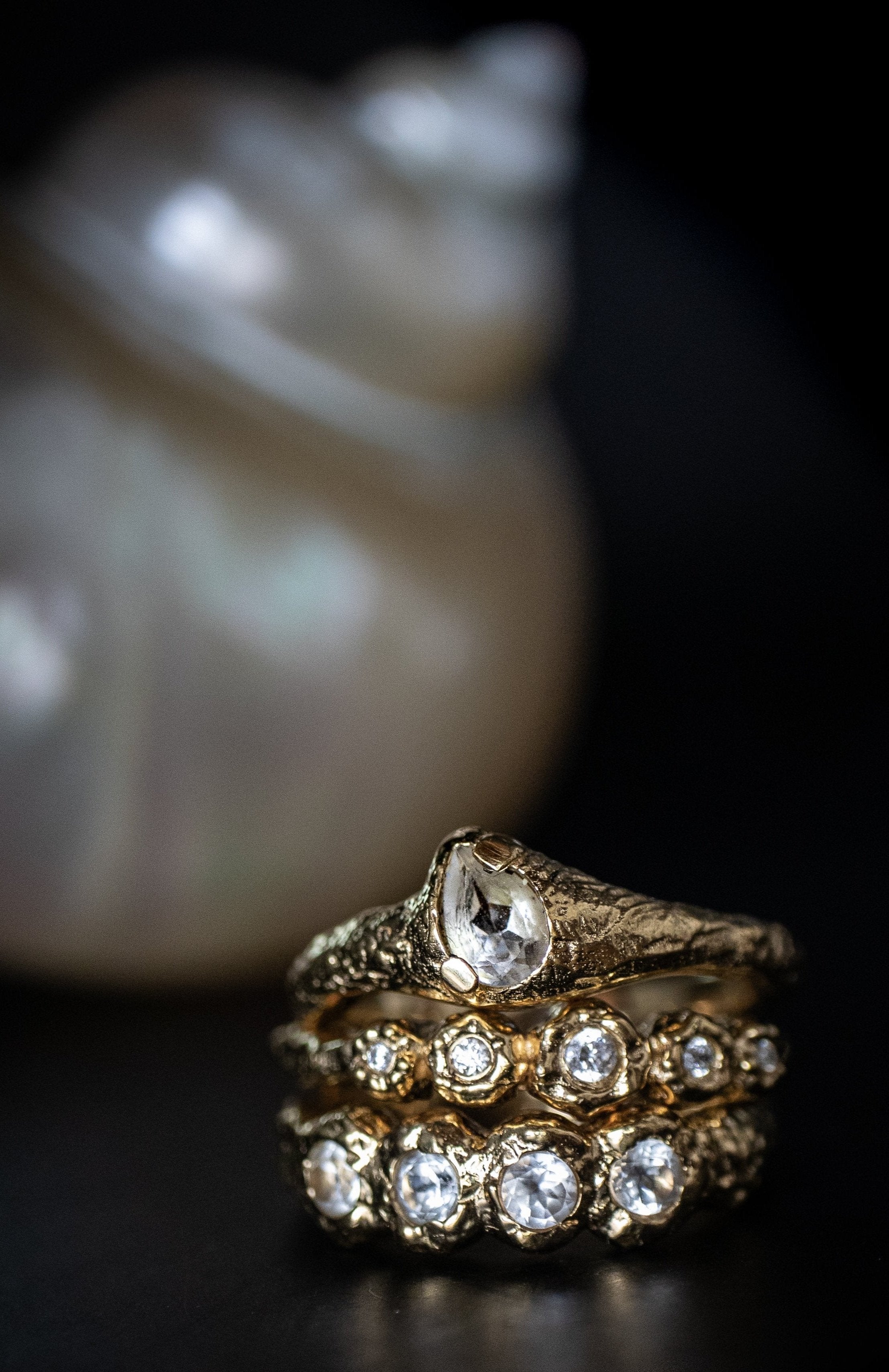 Molten Raindrop Ring - Silver - Aaria London