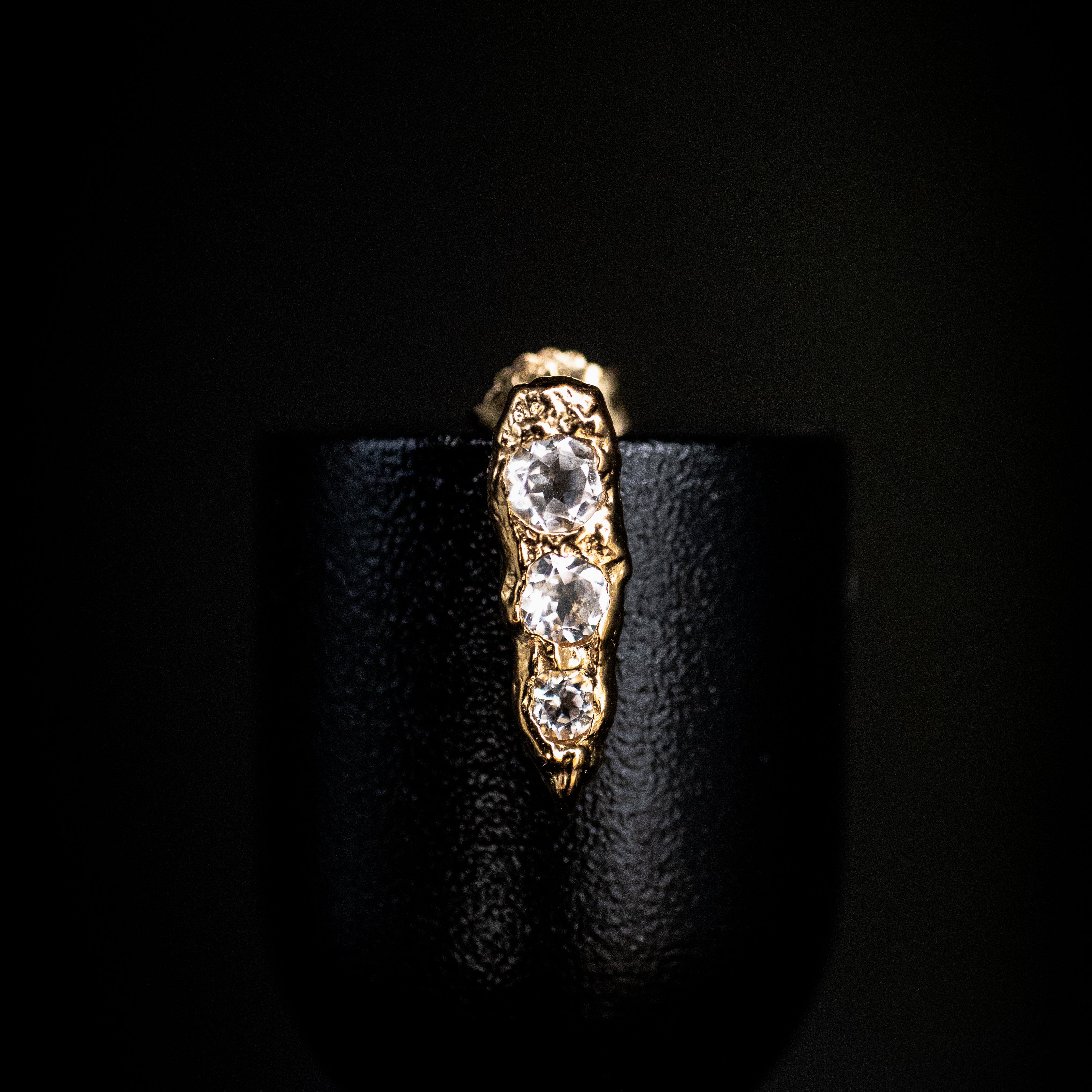 Iris Molten Spike Stud Earring - Silver - Aaria London