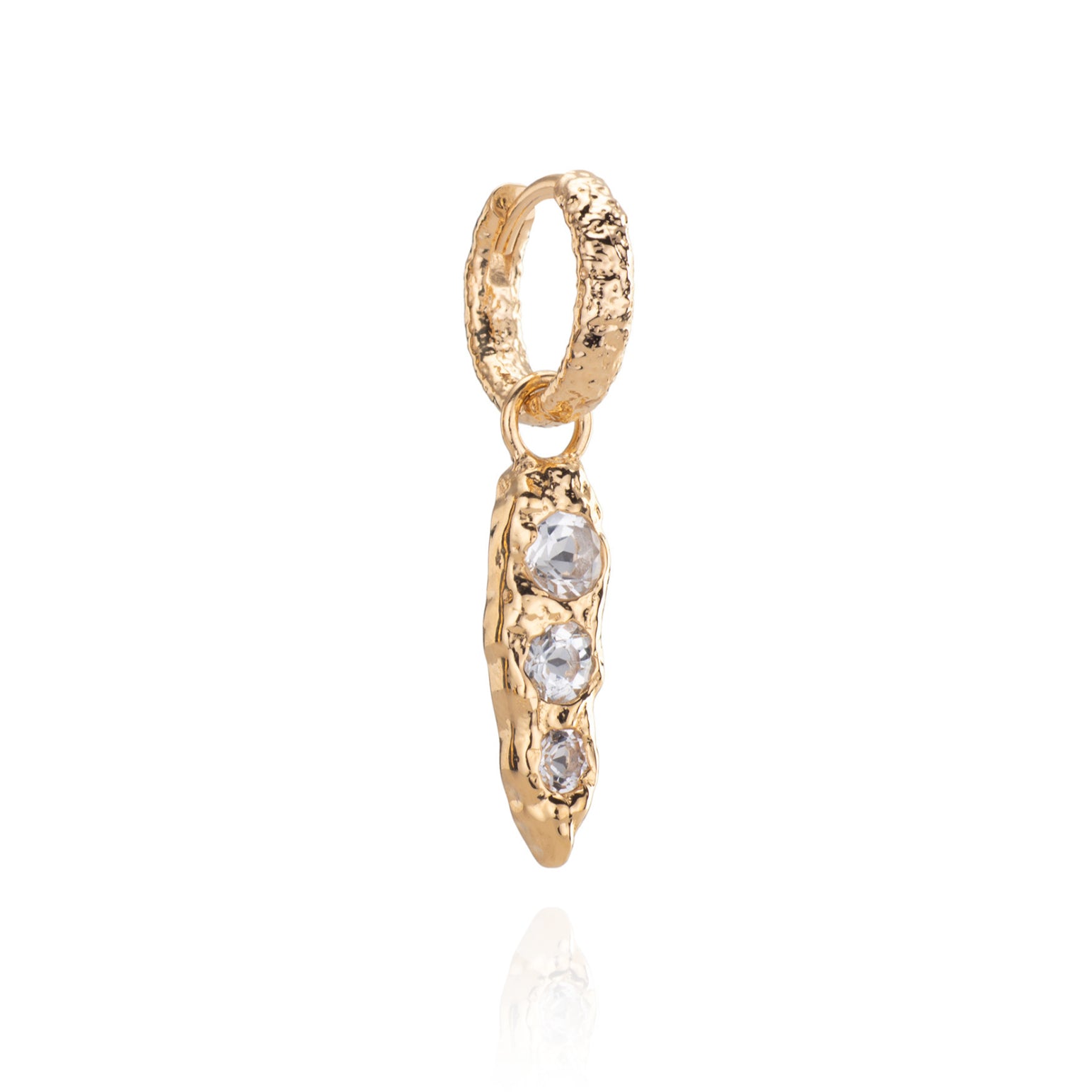 Iris Molten Spike Charm Earring - Gold - Aaria London