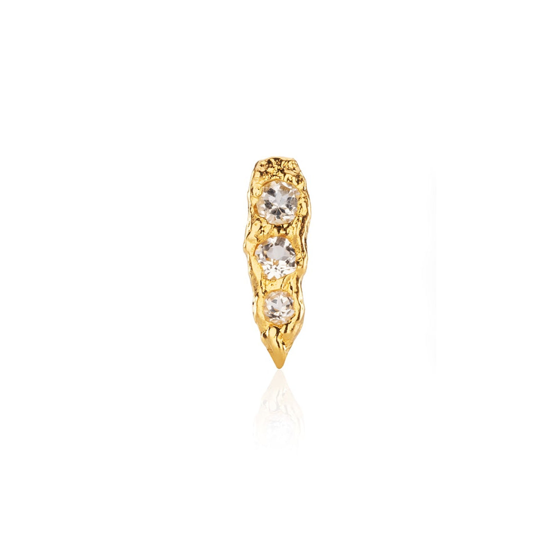 Iris Molten Spike Stud Earring - Gold - Aaria London