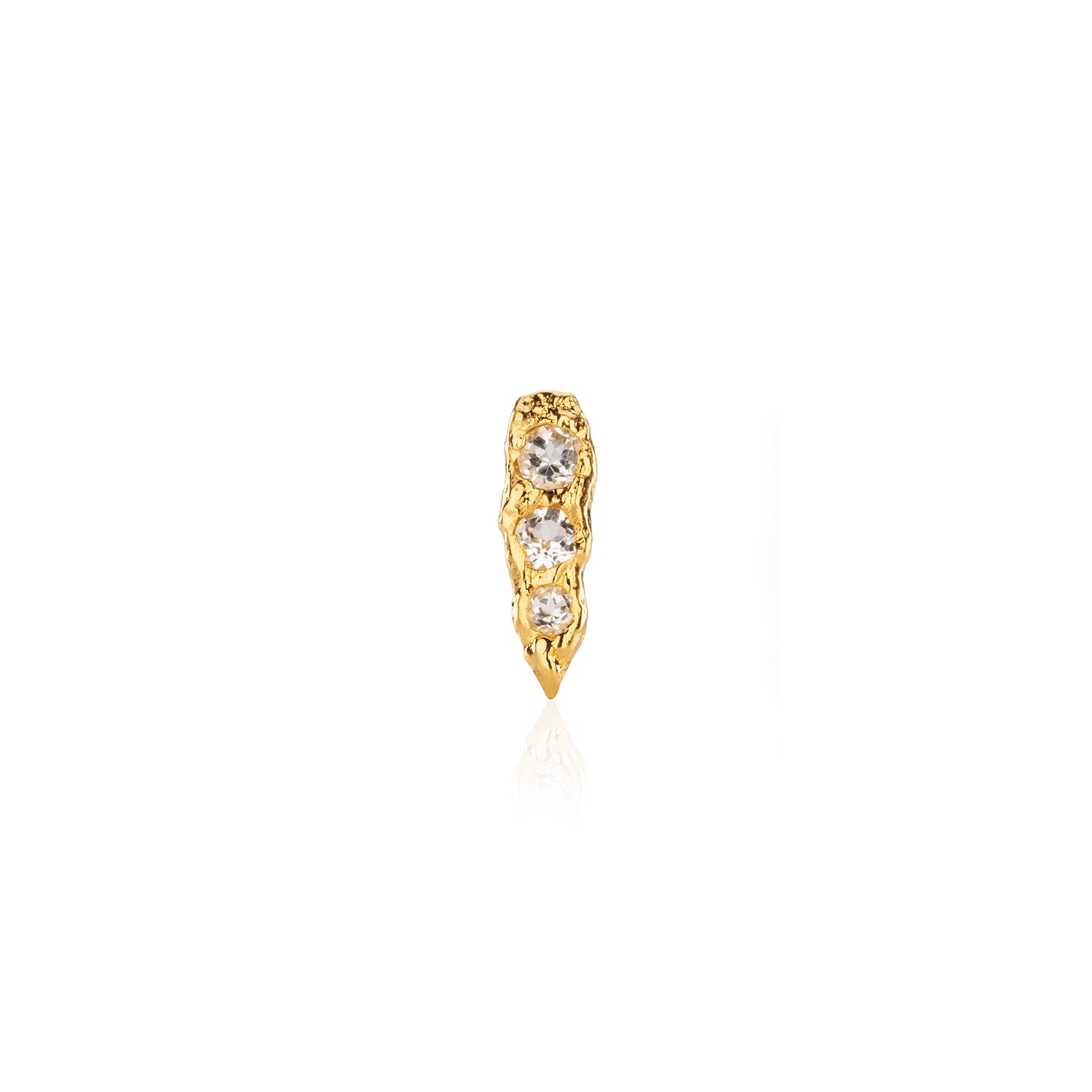 Iris Molten Spike Stud Earring - Gold - Aaria London