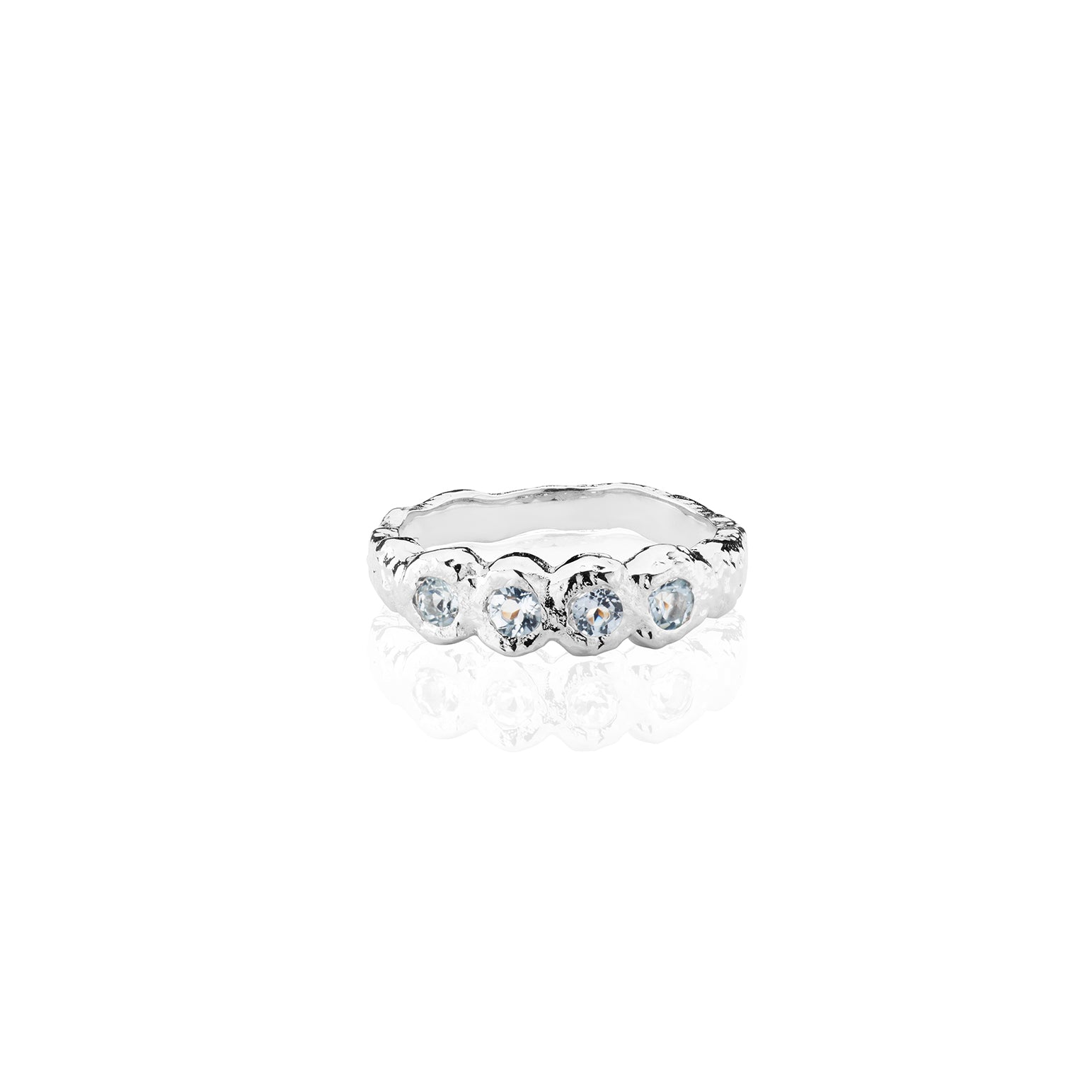 Juno Molten Hammered Topaz Ring