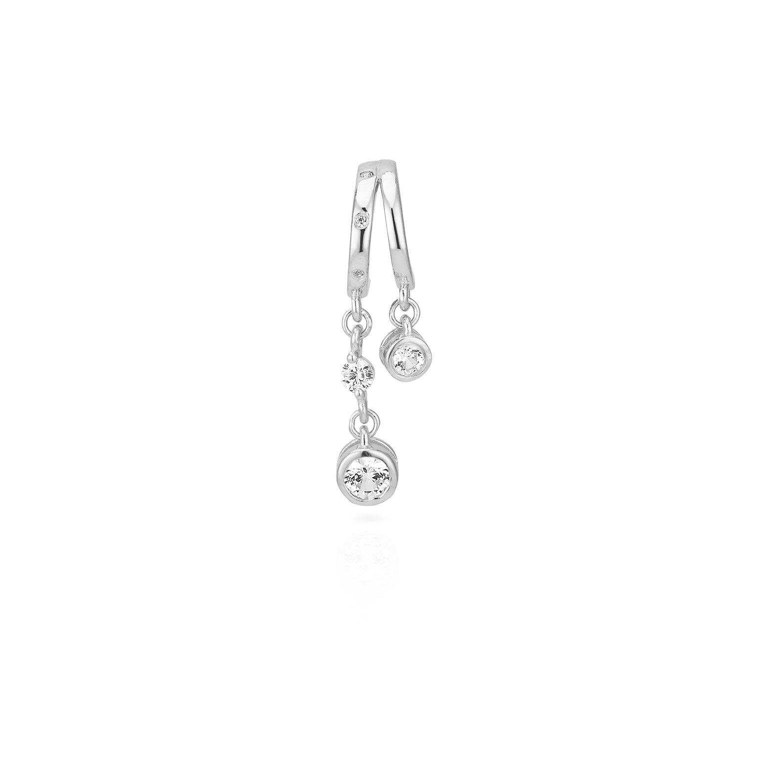 Kiara Illusion Earrings White Sapphire