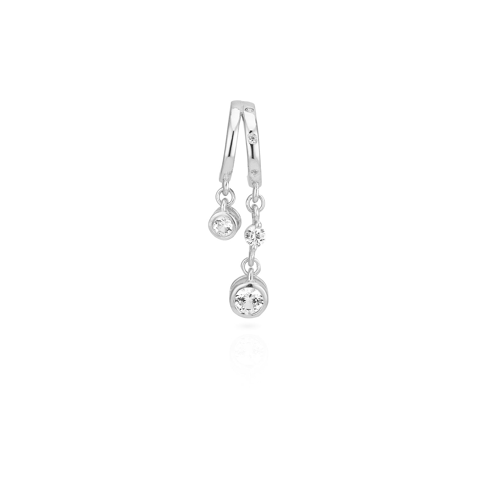 Kiara Illusion Earrings White Sapphire