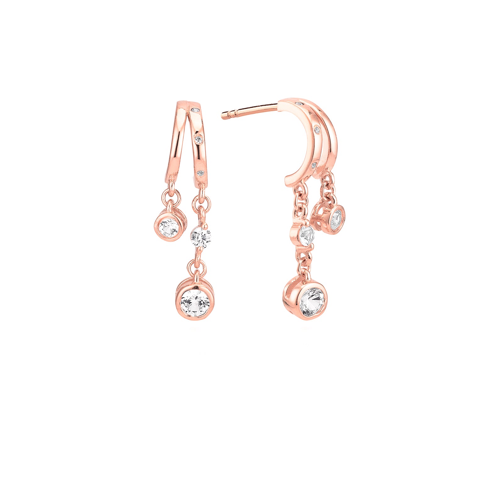 Kiara Illusion Earrings White Sapphire
