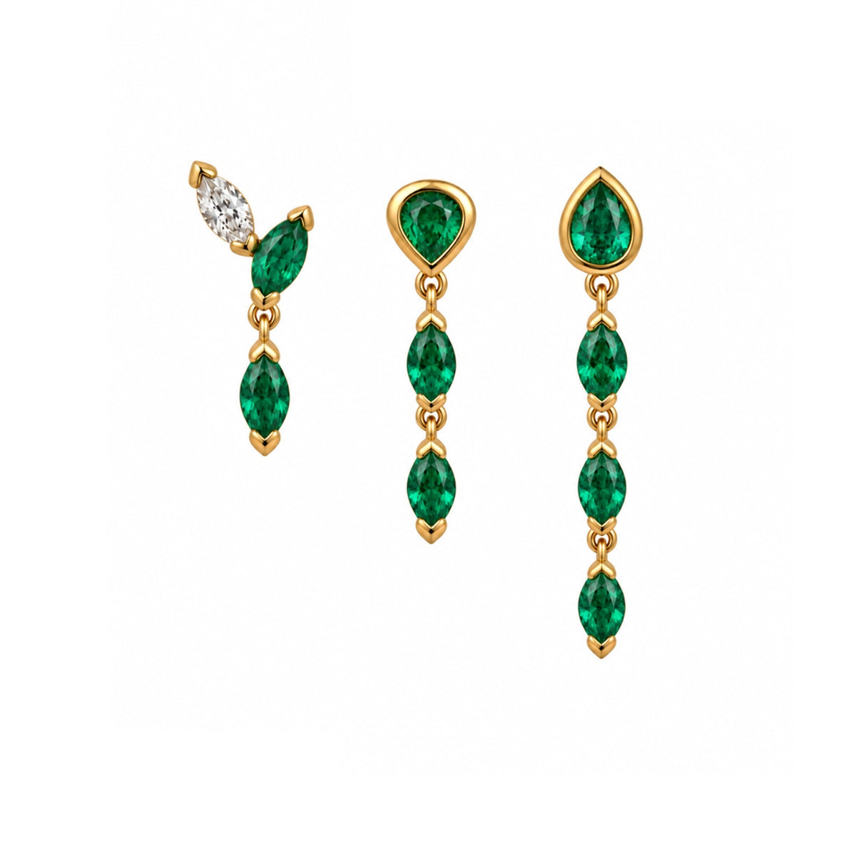 Klea + Roma + Alma Emerald Stack