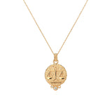 Libra Zodiac Necklace With Diamonds
