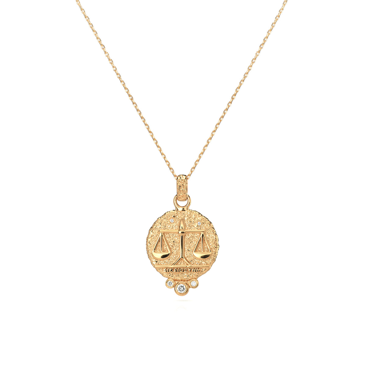 Libra Zodiac Necklace Diamonds