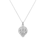 Libra Zodiac Necklace With Diamonds