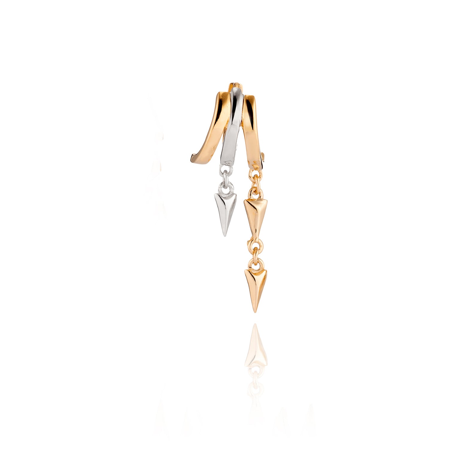 Lynx Illusion Earring Mixed Metal