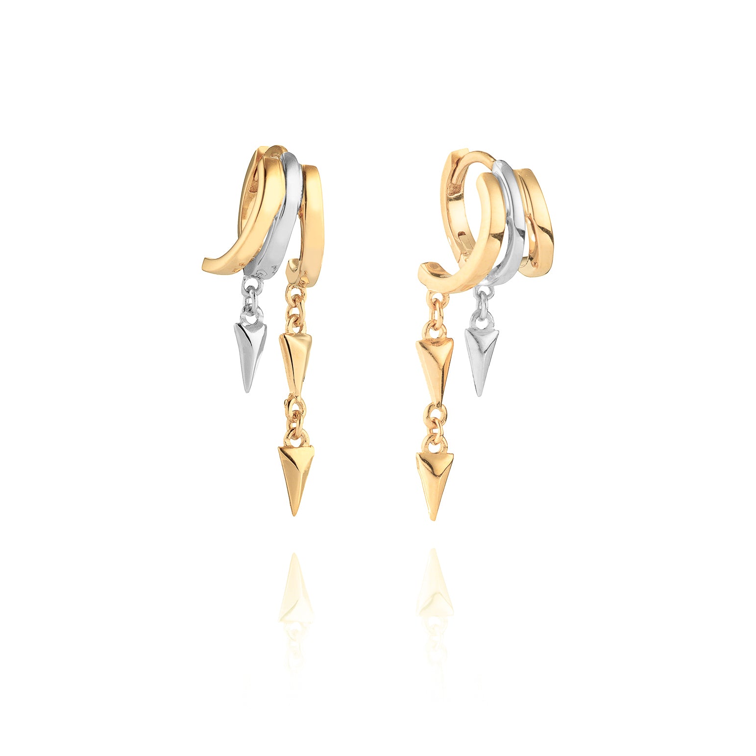 Lynx Huggie Illusion Earrings Metal