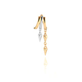 Lynx Huggie Illusion Earrings - Mixed Metal