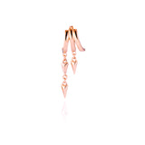 Lynx Stacked Triple Hoop Huggie Illusion Earrings