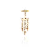 Gold ear cuff with layered hoop design.