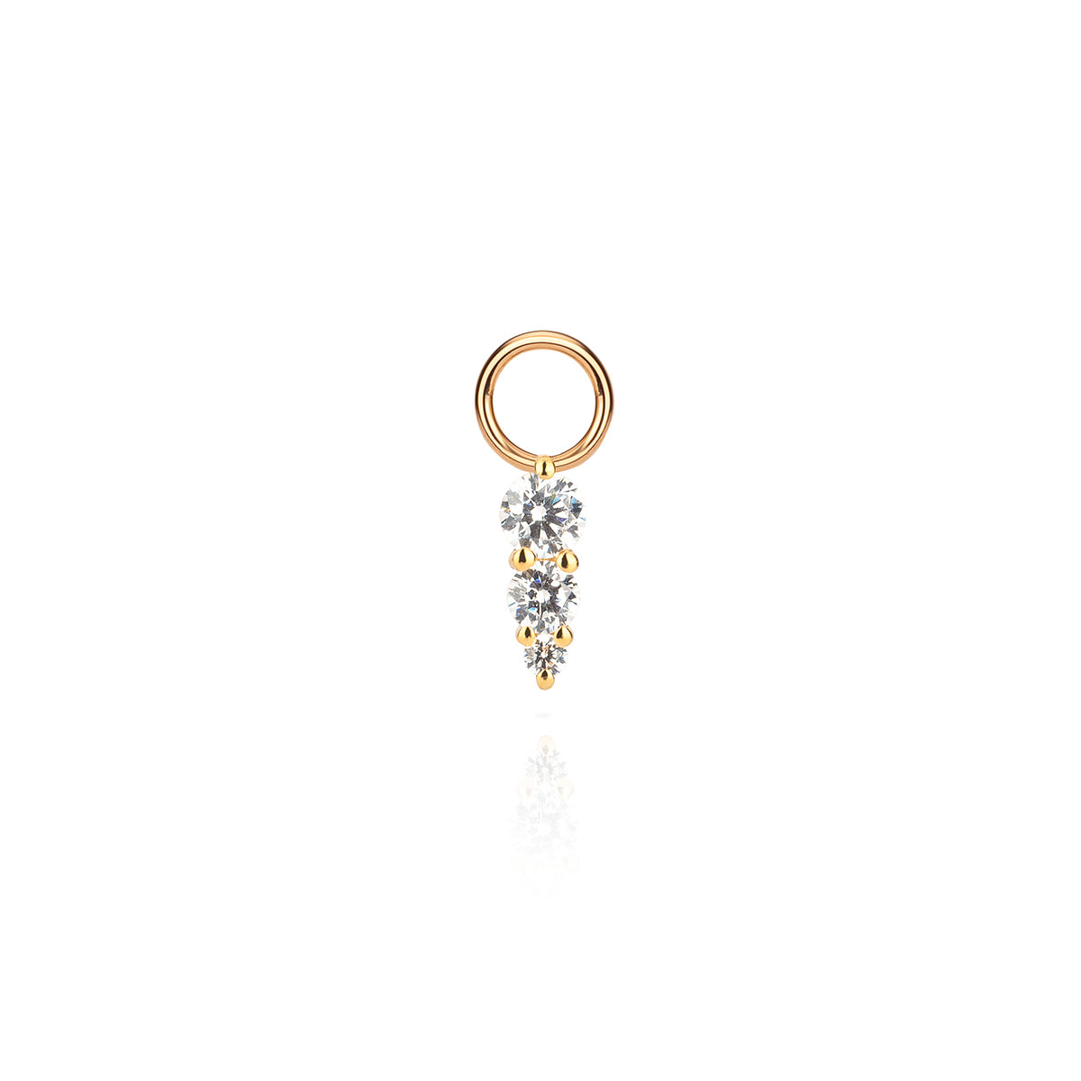 Maya Earring Charm 14k Solid Lab Diamond