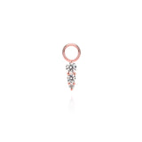 Maya Earring Charm - 14k Solid Gold and Lab Diamond