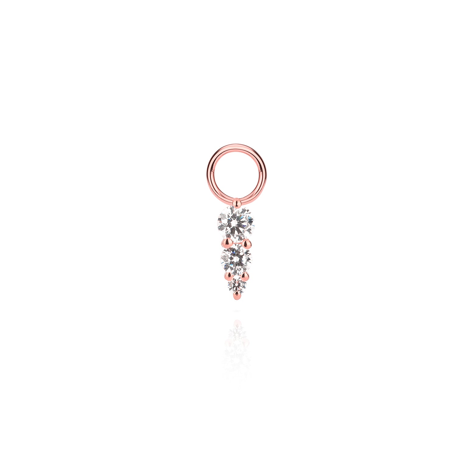 Maya Earring Charm - 14k Solid Gold and Lab Diamond