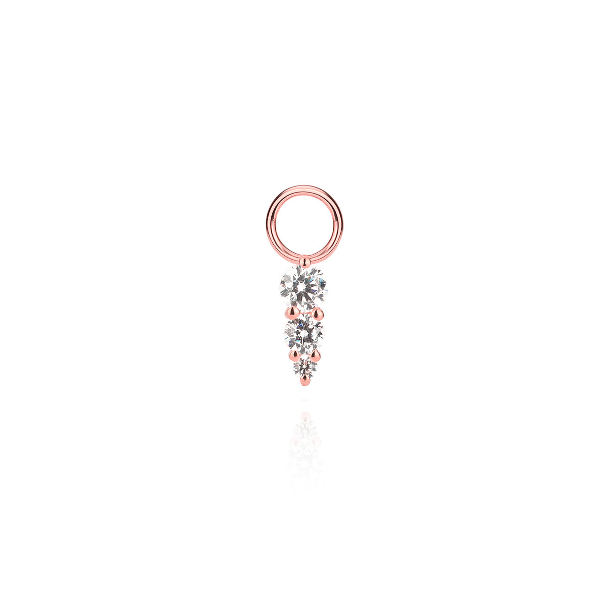 Maya Earring Charm - 14k Solid Gold and Lab Diamond