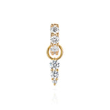 Maya Earring Charm - 14k Solid Gold and Lab Diamond